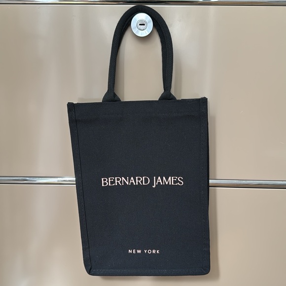 Bernard James black canvas tote bag - Picture 1 of 11